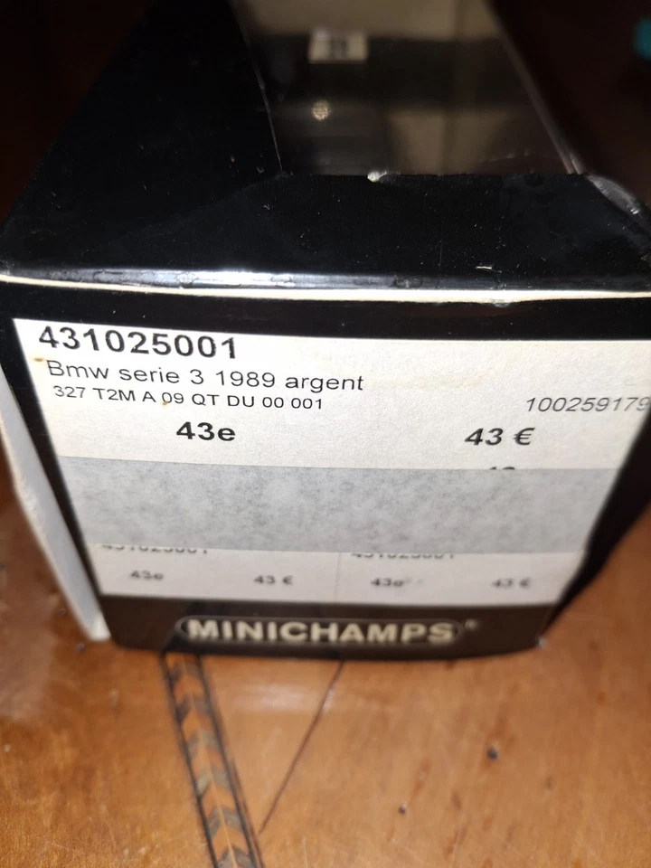 RARE MINICHAMPS BMW 3 SERIES E 30 1989 ARGENT LACHSSILBER  1,536 PCS EN BOITE - Photo 3/4