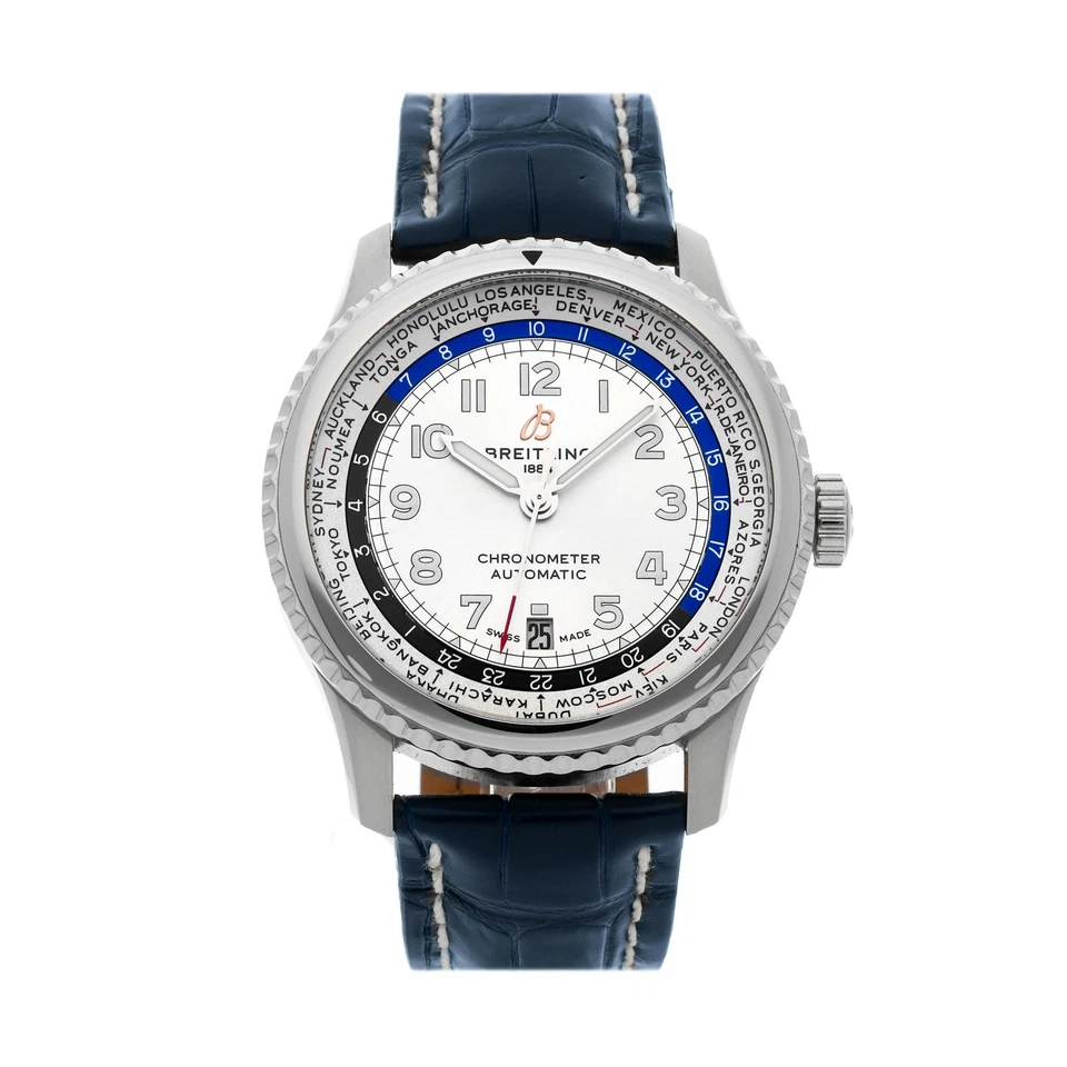 Breitling Aviator 8 B35 Unitime Steel Auto 43mm Watch Strap AB3521U01G1P2