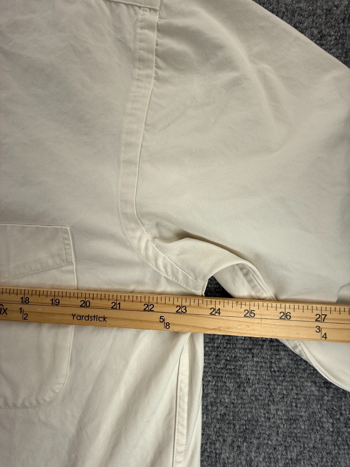 Faconnable Eggshell Button-Down Cotton Large Ivor… - image 6