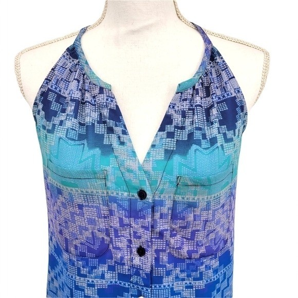 jessica simpson blue halter dress Jessica Simpson Womens Blue Polyester Halter Neck
