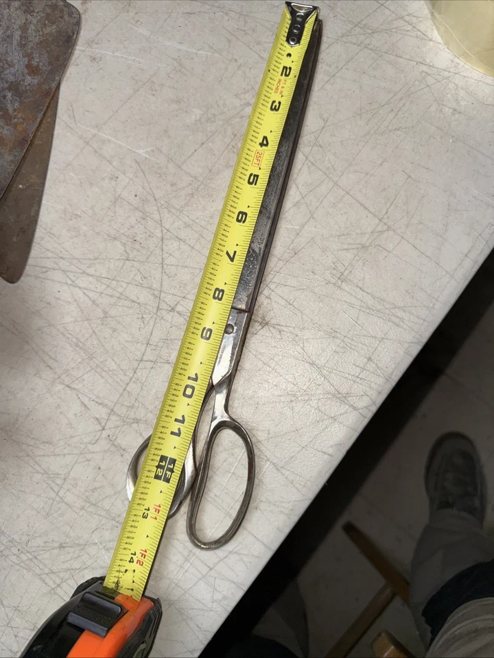 Vintage Beridge Shear Co Stainless Steel Huge Scissors 13 1/2” Rare Type - Image 2 of 4