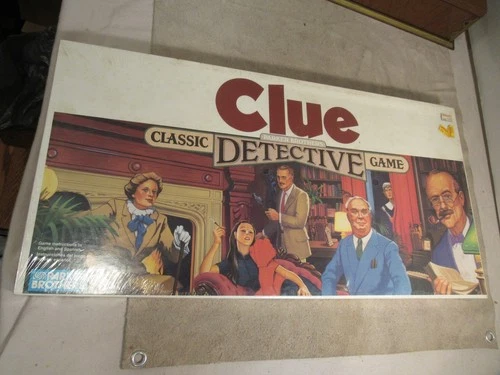 Vintage Parker Brothers CLUE Classic Detective Game Sealed Woolworths Sticker