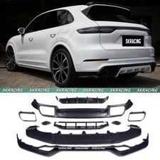 Front Bumper Lip Splitter Rear Diffuser Body Kits Fits Porsche Cayenne 2019-2023