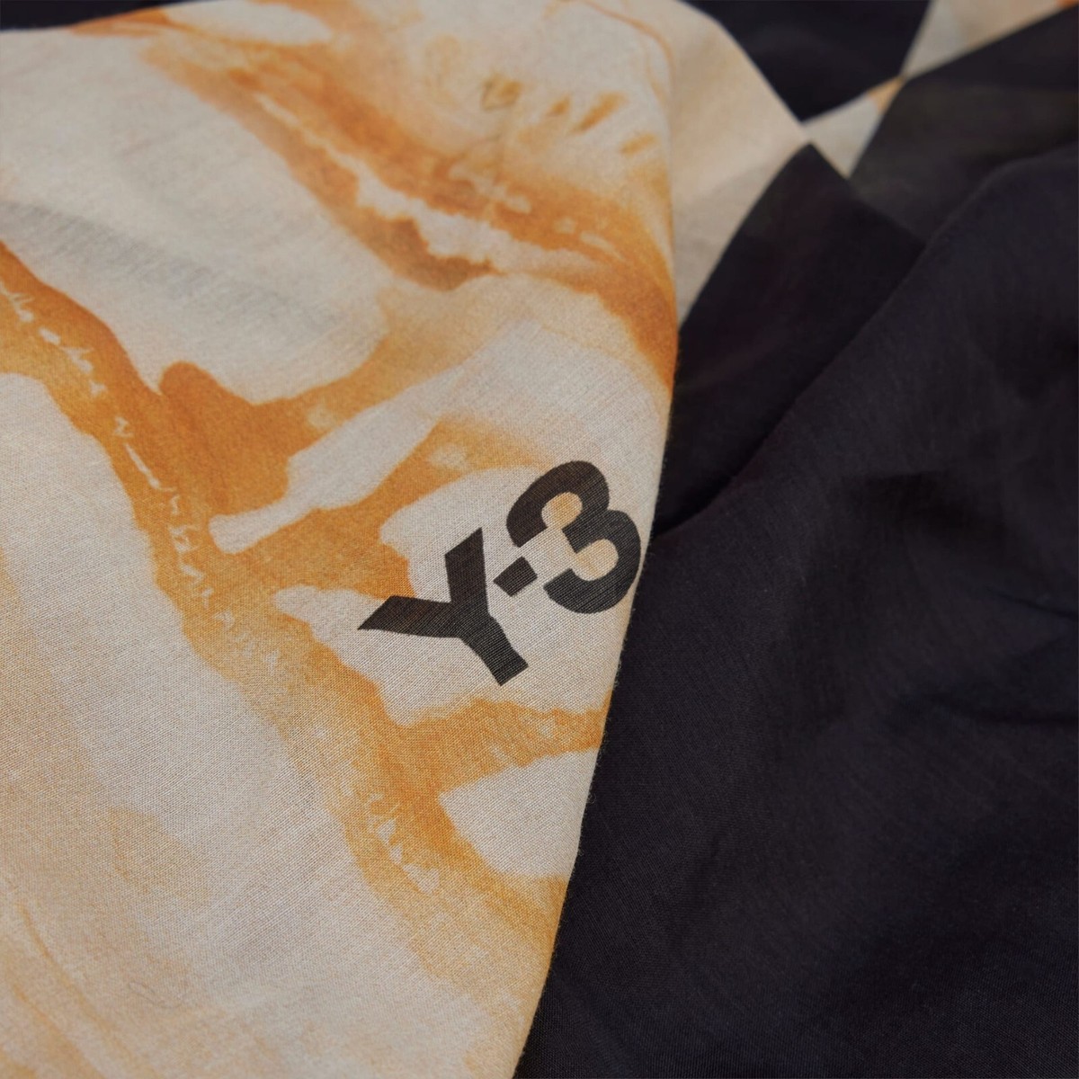 Women's Adidas Y-3 Yohji Yamamoto Black Cotton Silk AOP Summer