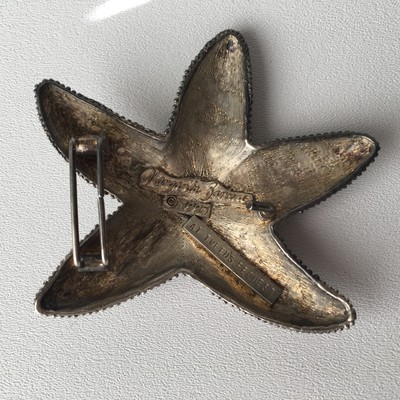 Vintage Margarita Barrera Signed Starfish Belt Buckle  display picture 3