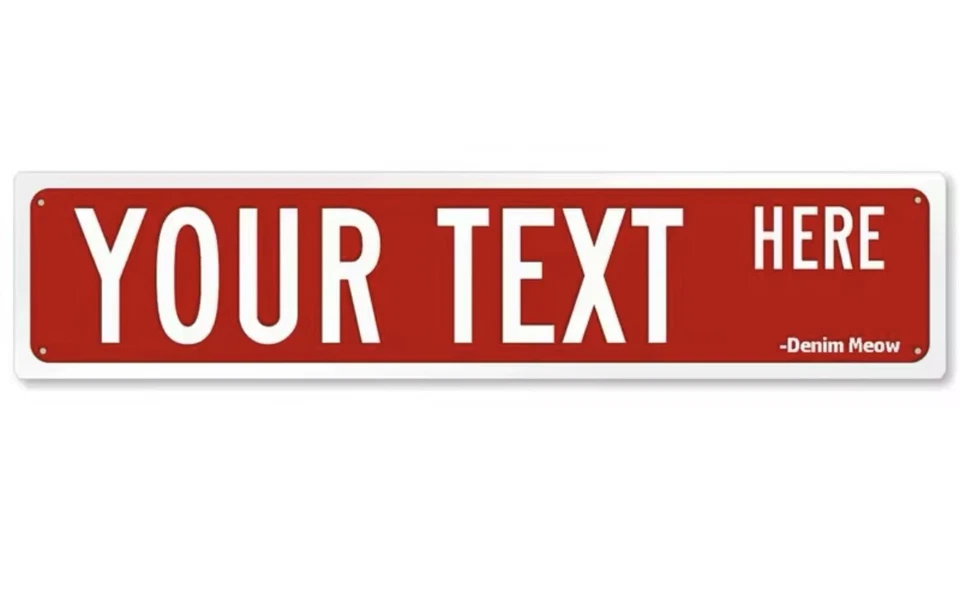 Custom made personalised customised street sign metal multi colours outdoors - image 4 of 4