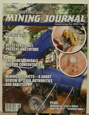 Prospecting Mining Journal Pocket Gold Heavy Minerals June 2016 FREE SHIPPING JB