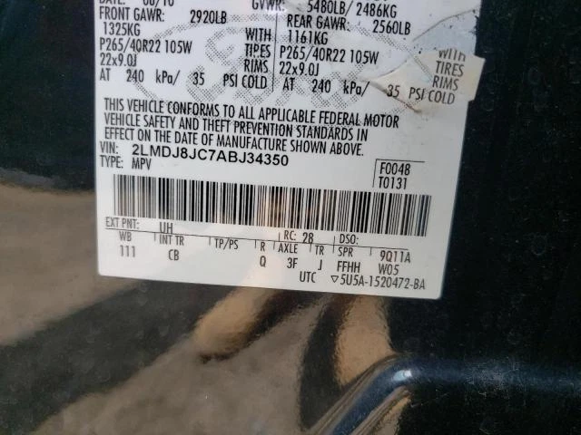 Lincoln MKX 2010 velocímetro calibre racimo negro fabricante de equipos originales 170 k millas - garantía Foto 3 de 4