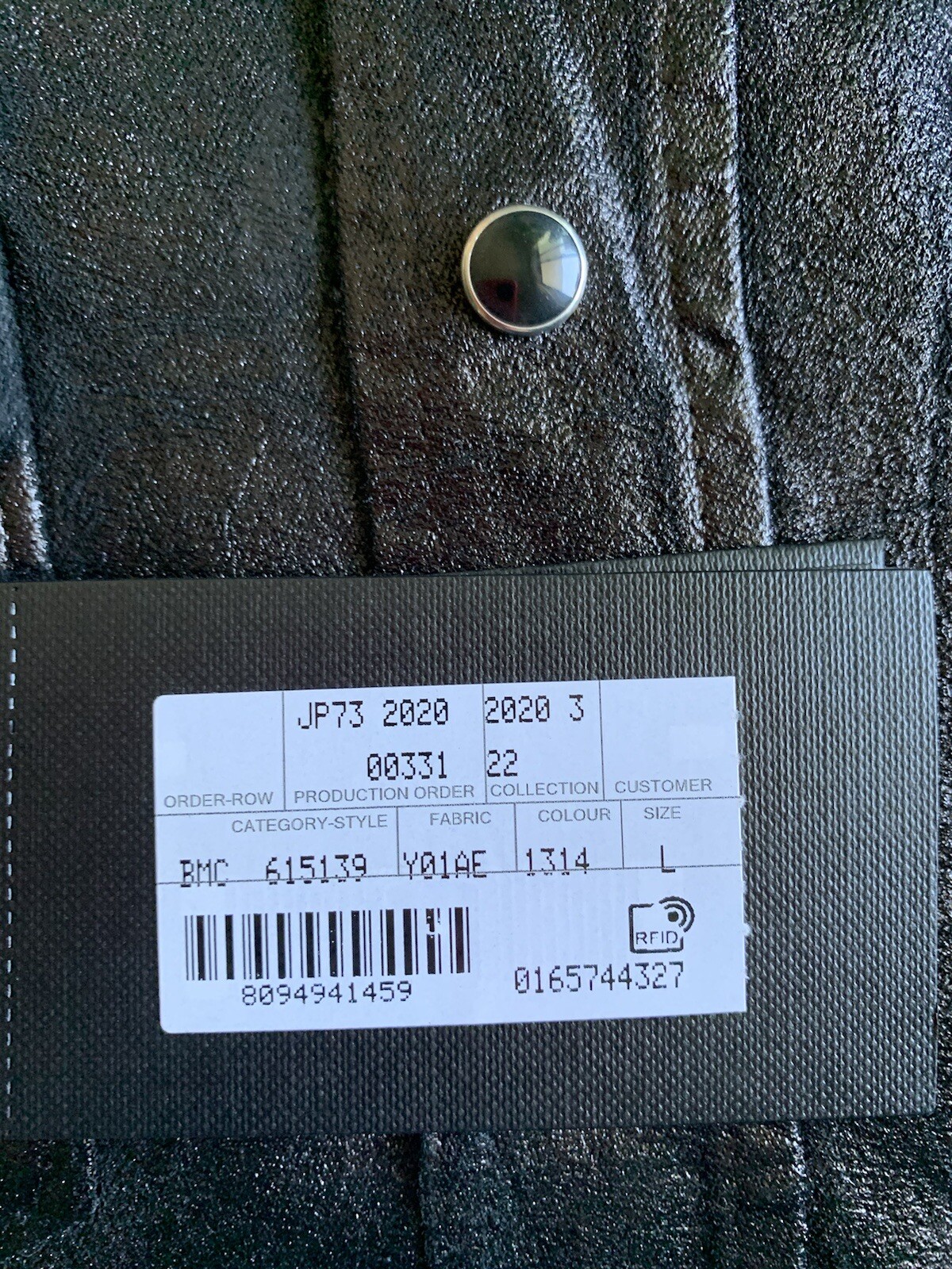 Camicia denim smaltato abbottonato lucido Saint Laurent nuova con etichetta