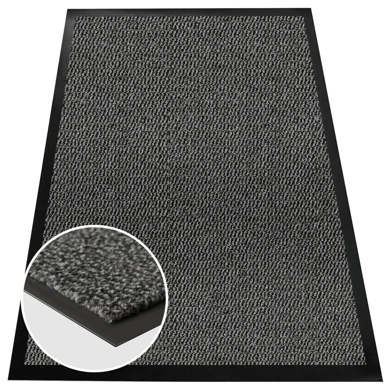 Grey Barrier Mat Large Door Mat Entrance Runner Rugs Heavy Duty Kitchen