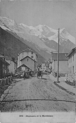 Old postcard 74 Chamonix and Mont Blanc / postcard enamel / publisher L.GROSS CHAMONIX