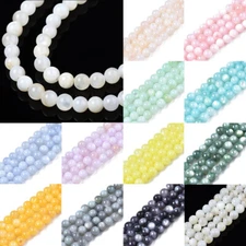 5 Strands 2.5mm Dyed Round Natural Freshwater Shell Beads Strands Crafts 14.5"