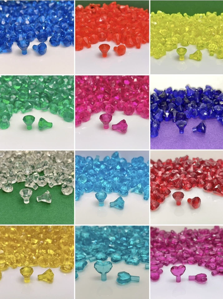 LEGO Jewels, Rock Heart Diamond / Part No's 28556, 15745 / 10 PIECES PER ORDER