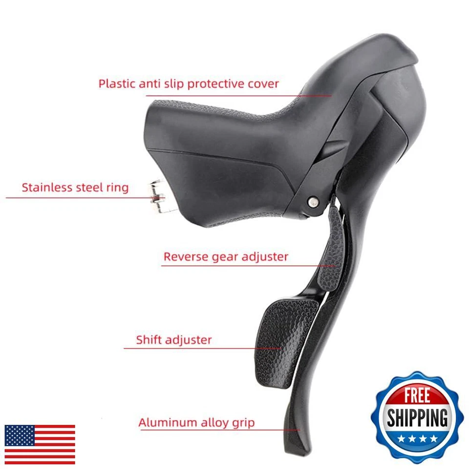 Liteprobike Road Bike Shifter 2/3X7/8/9/10/11Speed Shift and Brake Lever 2 in - Image 2 of 4