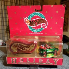 1996 Hot Wheels Holiday Collection - Green Porsche/Red Hot Wheels Case