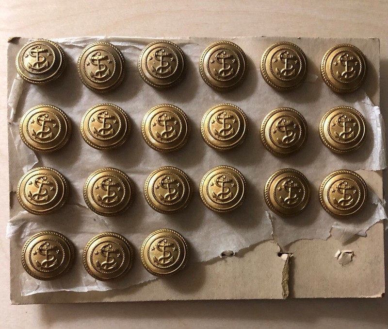 Navy Buttons Anchor Gold US Military Lot Of 21