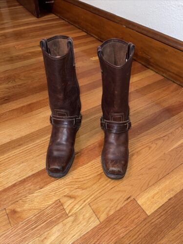 Frye Harness  American Crafted Brown Leather Boots