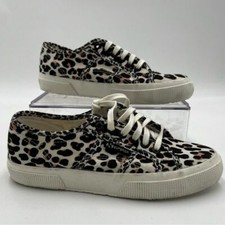 Women's Superga 2750 light leopard trainers beige.  Size US 8/ EU 39.