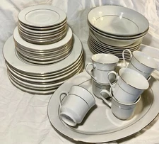 43 pc Classic Gold China Set - Service for 8 plus Serving Dishes