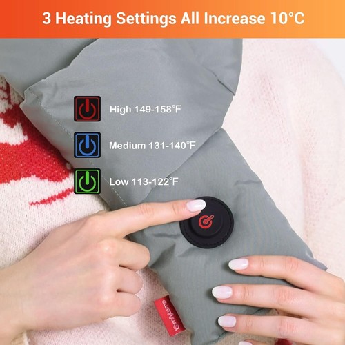 Comfytemp Sciarpa Collo Riscaldata con Power Bank 5000mAh, Cuscinetto Termico Collo Ricaricabile - Foto 3 di 10