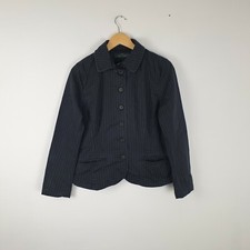 Lauren Jeans Co Jacket Women’s 8 Ralph Lauren Navy Pin Striped Formal Blazer