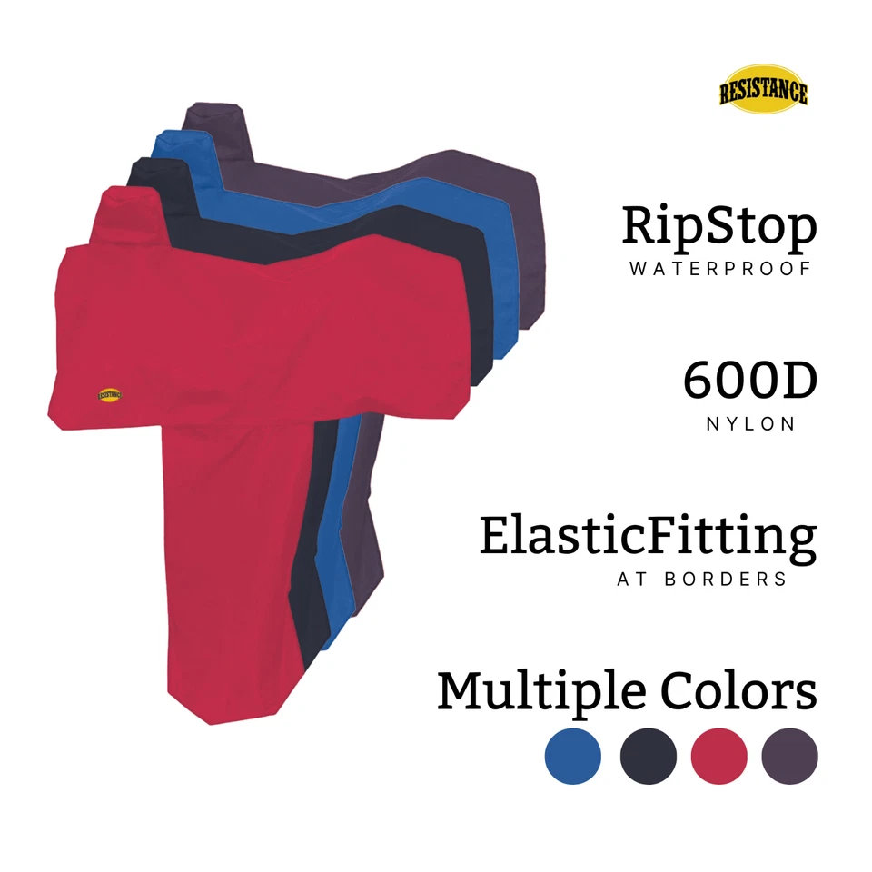 Cubierta de sillín occidental de nailon 600D antidesgarro impermeable - negro, rojo, azul, magenta Foto 3 de 4