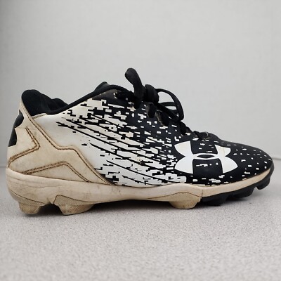 Under Armour Youth Baseball Cleats Black White Size 4.5 Low Top 1278754-011 | eBay UK