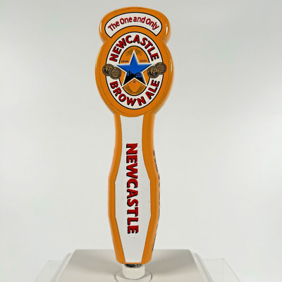 Newcastle Brown Ale Mini 7'' wood Beer Tap Handle yellow