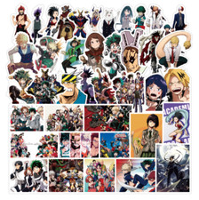 Mix 10/50 PC My Hero Academia Anime Luggage Laptop Notebook Sticker-No Duplicate