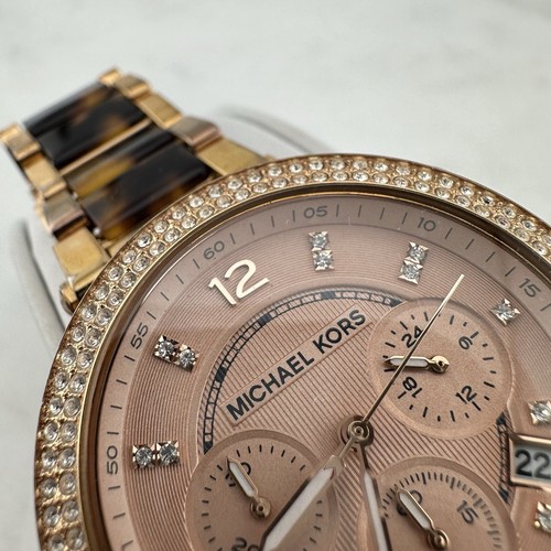 Orologio Michael Kors Parker MK-5538 Donna Cronografo Data 39mm, Batteria Nuova - Foto 10 di 15