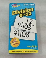 TREND FLASH CARDS / DIVISION 0 TO 12 / SET OF 91 / SKILL BUILDING  TEST PREP