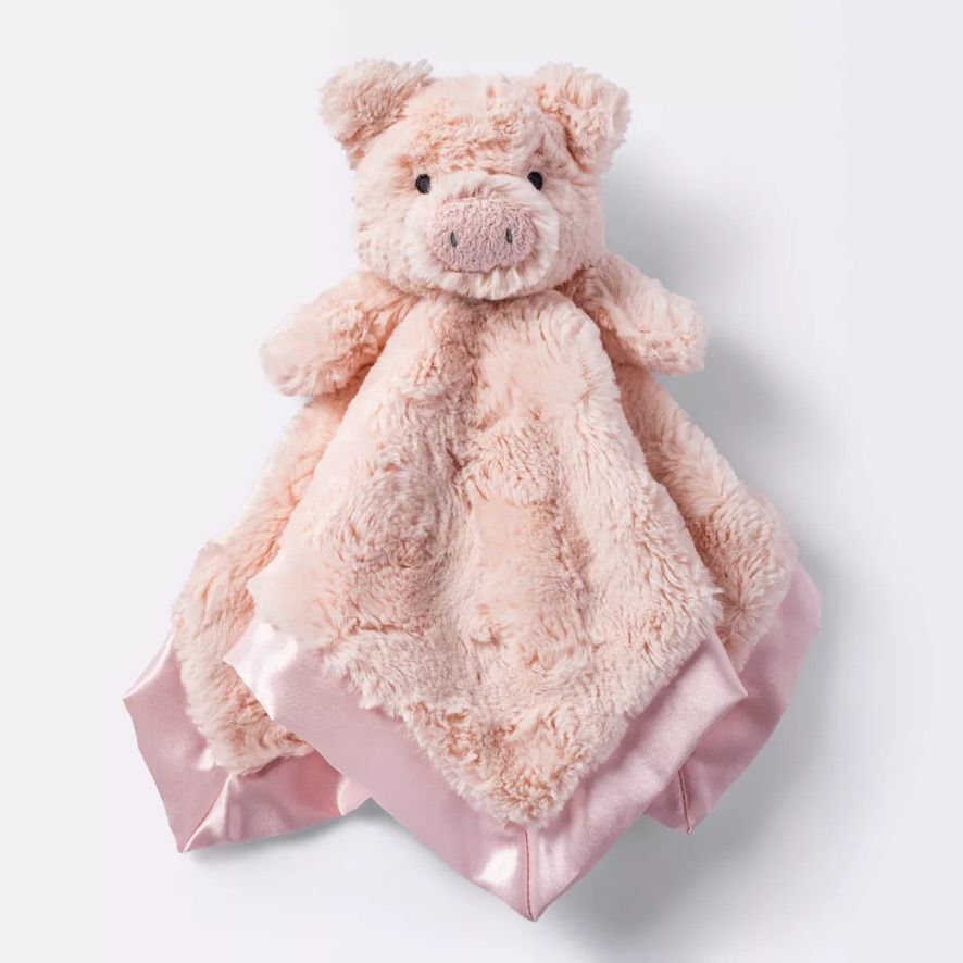 Plush Pink Pig Security Blanket Lovey for Babies - Cloud Island