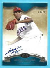 ALEXI OGANDO 2012 Topps Tier One On The Rise Autograph #AO Rangers #d 09/75