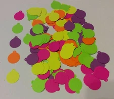 100-1000 SMALL Rouded BLANK JEWELRY PRICE TAGS BRIGHT NEON COLORS Hanging Tags