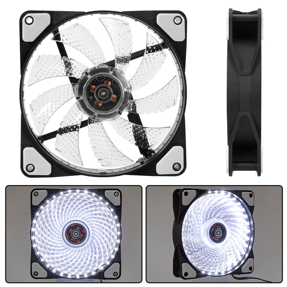 LED Computer Cooling Fan Multicolor PC Case Fan Cooler Case Glare 4Pin