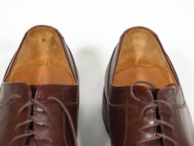 Turnbull & Asser Sprit Toe Black Leather Dress Shoes UK Made Size 10.5D Size 10.5 D Turnbull & Asser Oxford Leather Dress Shoes Made  main image 2