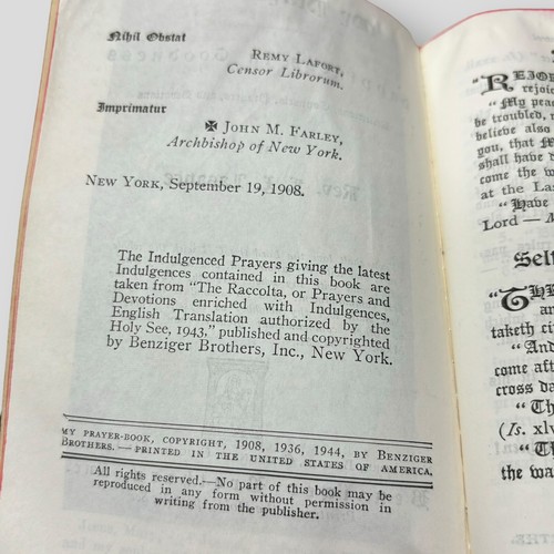 MY PRAYER BOOK Father F.X. Lasance Latin English Vintage Catholic 1944 Christian - Picture 8 of 12