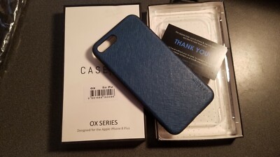 Brand New CASE|OX  OX Series Apple iPhone 8 Plus phone case Blue Textured