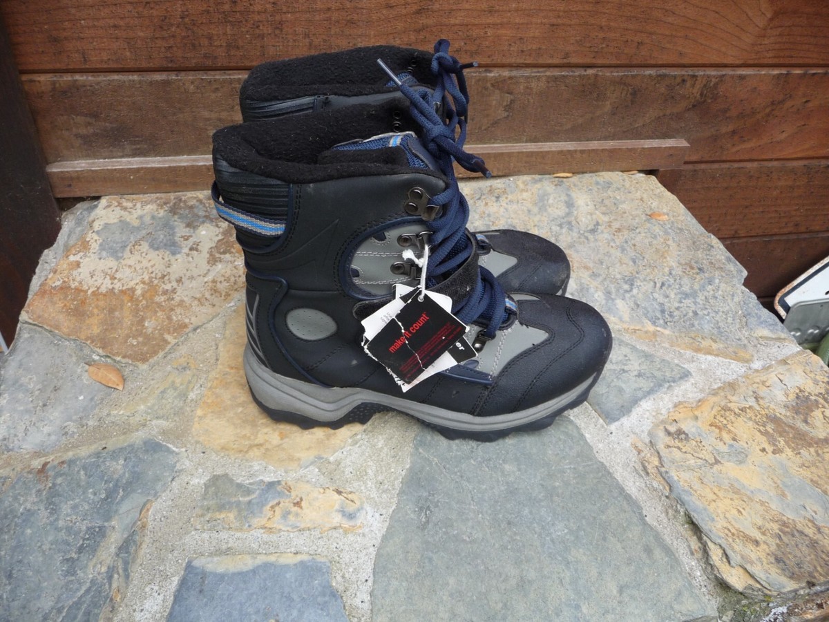 Airwalk Thermolite Snow Winter Boots Black Lace Up Insulated 