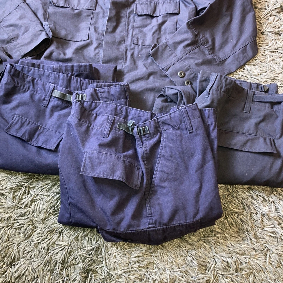 Uniforme de Combate Azul Tru-Spec Policía Militar 3 CONJUNTOS Hombres Pantalones Grandes Chaqueta EE. UU. Foto 3 de 4