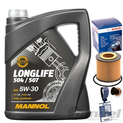 BOSCH ÖLFILTER 1457429194+MANNOL 5W30 ÖL 1.2+für VW POLO 9N 6R SKODA FABIA 1 2