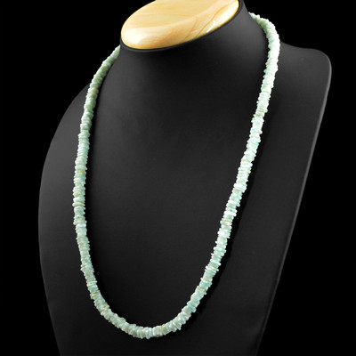 Großhandelspreis 150,50 kt Erdabbau Amazonit unbehandelt echte Perlen Halskette
