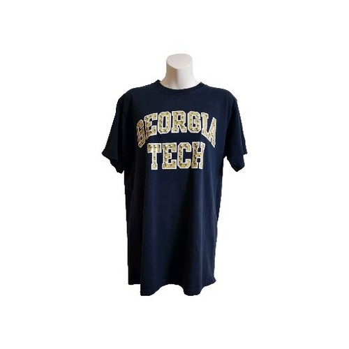 Champion Georgia Tech Yellow Jackets Blue Short Sleeve T-shirt Size Medium NCAA - Picture 2 of 4