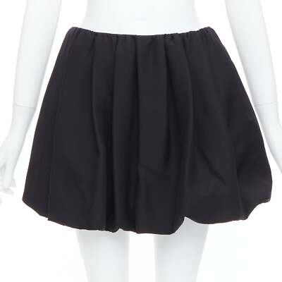 VALENTINO 2023 black crepe couture silk puff ball bubble