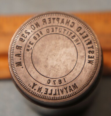 Antique MAYVILLE NY Westfield Chapter 239 RAM MASONIC PENNY Stamping Die TP776