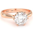 Crown Setting   White Topaz Engagement Ring In 14k  Gold — photo 6