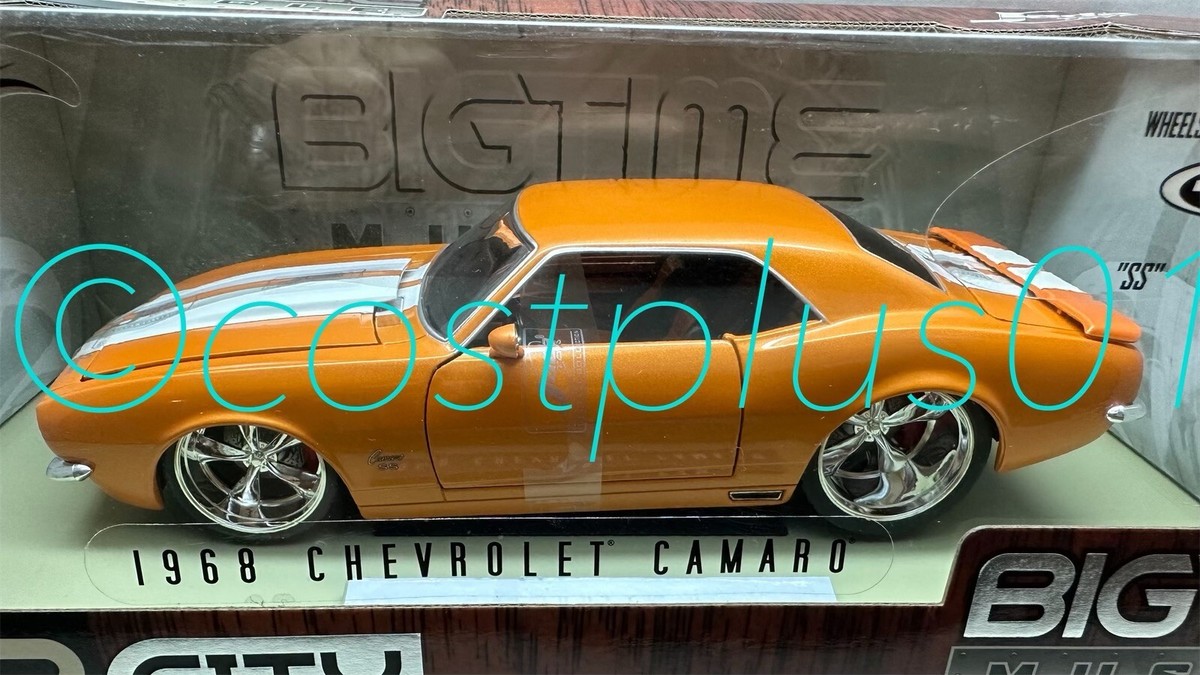 JADA DUB CIT 1968 CHEVY CAMARO 1:18 ORANGE WITH WHITE STRIPE