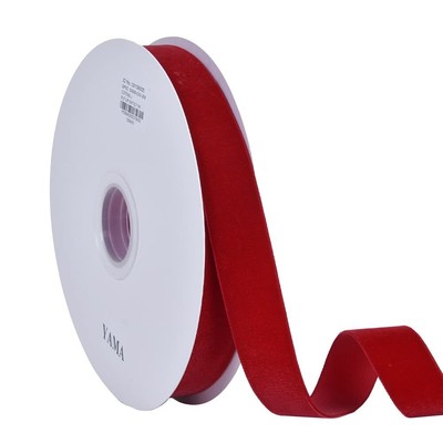 15 Yards 1'' Scarlet Velvet Ribbon DIY Gift Wrapping Hair Accessories Bows