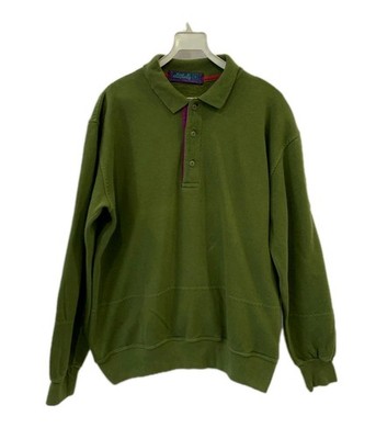 Vtg Best Company Olmes Carretti Polo Sweatshirt Green Honorary Member Patch #146