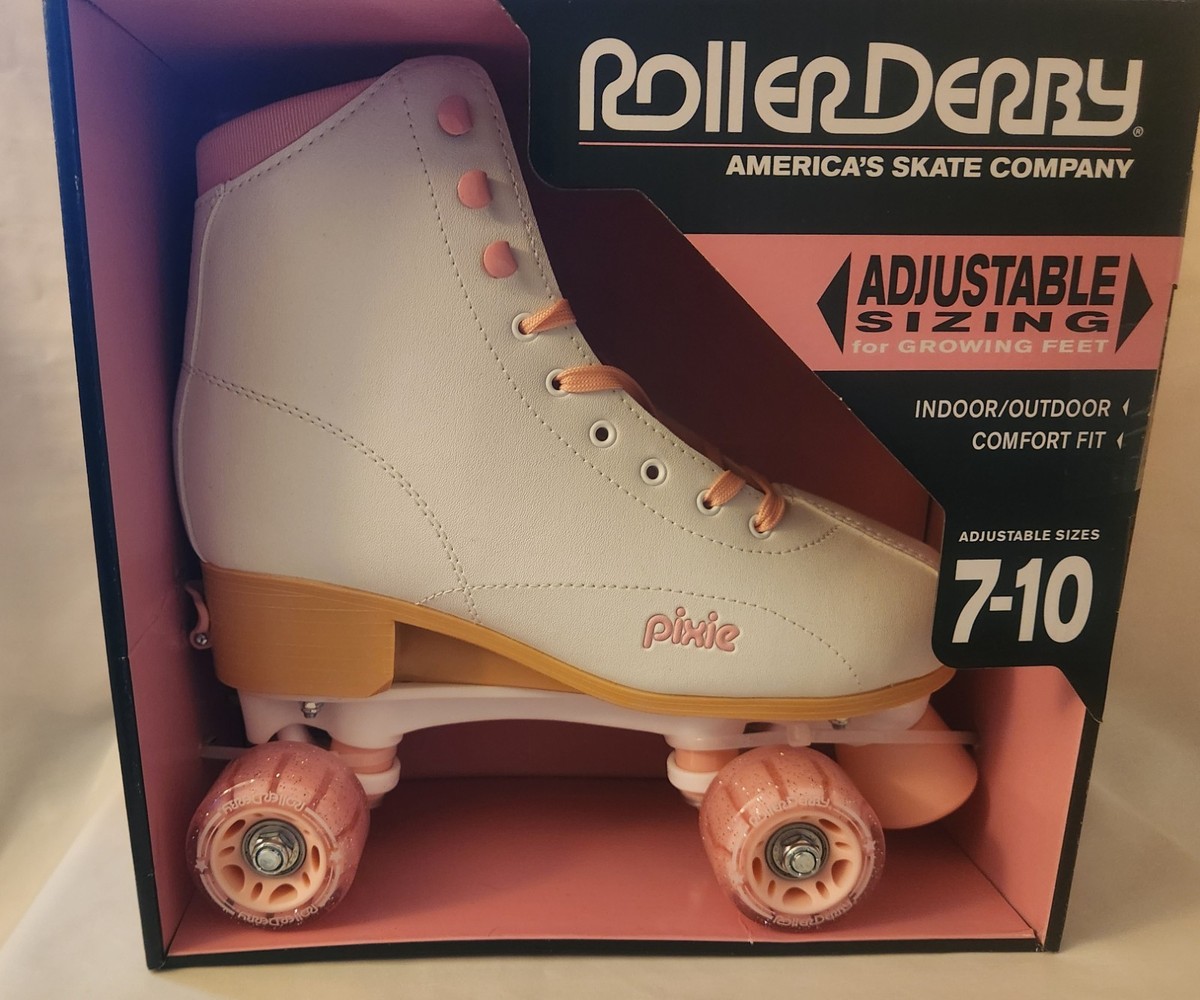 Patins à roulettes colorés fille Pixie - Taille réglable 3-6 Roller Derby